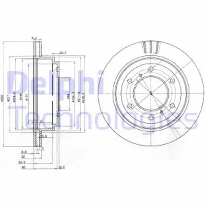 DELPHI BG3813 Fren Dıskı (Cıftlı Paket) Delıklı Arka Mıtsubıshı Pajero Shogun06/1999 > MR418067