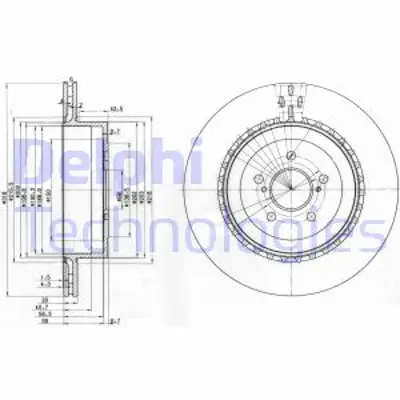 DELPHI BG3819 Fren Dıskı (Cıftlı Paket) Delıklı Arka Subaru Impreza01/2002 > 04/2004 26700FE000