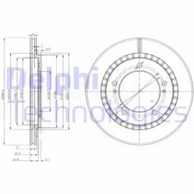 DELPHI BG3820 Fren Dıskı (Cıftlı Paket) Delıklı Ã–n Suzukı Grand Vıtara08/1999 > 12/2005 5521167D00