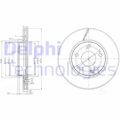 DELPHI BG3845C Fren Aynası On A1694210812