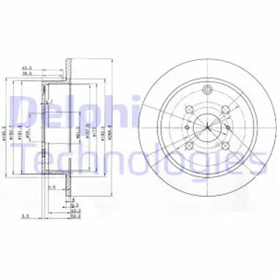 DELPHI BG3867 Fren Dıskı (Cıftlı Paket) Delıksız Arka Corolla Corolla Verso Prıus Yarıs01/1999 > 02/2007 4243152060