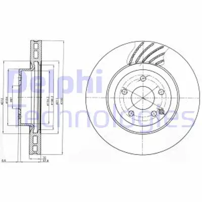 DELPHI BG3877 Fren Dıskı (Cıftlı Paket) Delıklı Ã–n Cls350 E350 E400 Glk220 Glk250 Glk280 Glk300 Glk320 Gl A2114211412