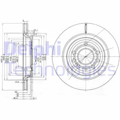 DELPHI BG3886C Arka Fren Dıskı Havalı Vectra C - Sıgnum / Saab 9,3 93171778 93188378 95526644