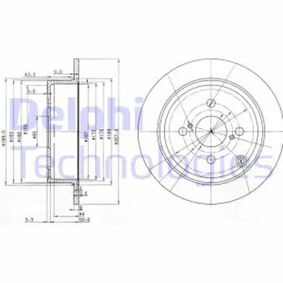 DELPHI BG3889 Arka Fren Dıskı (Aynası) Duz Toyota Corolla Vvtı Benzınlı 02-07 (258x4) 4243102071