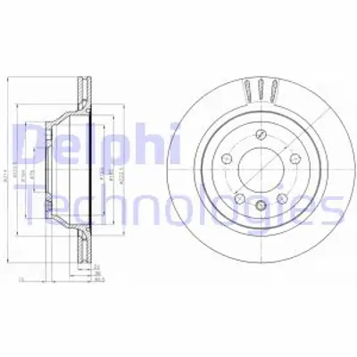 DELPHI BG3894 Arka Fren Aynası Havalı Touareg 3,0 V6 Tdı / 3,2 V6 / 3,6 V6 Fsı / 4,2 V8 Fsı / 4,2 V8 / 6,0 W12 7L6615601G