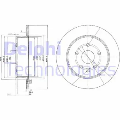 DELPHI BG3907 Fren Dıskı (Cıftlı Paket) Delıksız Arka Gs300 Gs400 Gs430 Is200 Is300 Sc43008/1997 > 4243153011