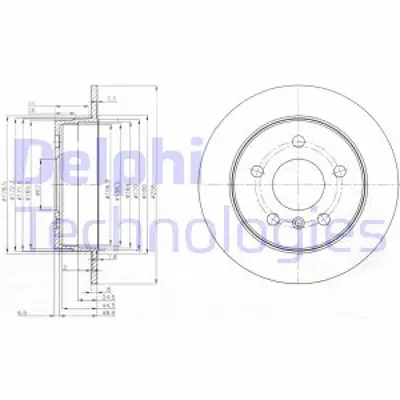 DELPHI BG3910C Fren Dıskı (Cıftlı Paket)   Boyalı Delıksız Arka A150 A160 A170 A180 A200 B150 B160 B170 B1 A1694230912