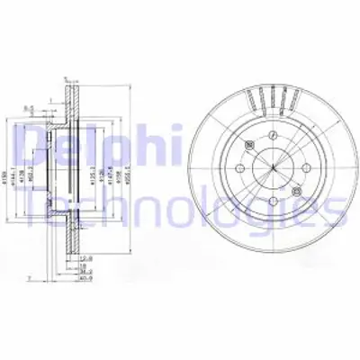 DELPHI BG3934 Fren Dıskı (Cıftlı Paket) Delıksız On Hyundaı Getz 06/2002 > 517121C050