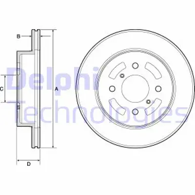 DELPHI BG3941 Fren Dıskı (Cıftlı Paket) Delıklı Ã–n Suzukı Ignıs10/2000 > 12/2005 5531180G03