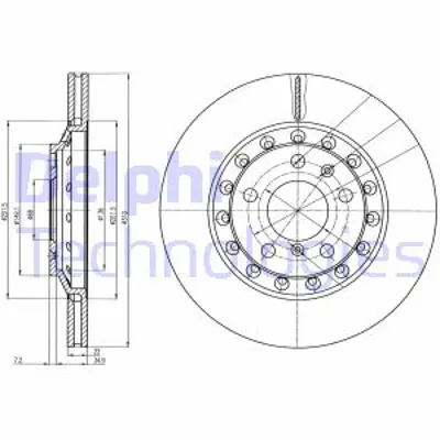 DELPHI BG3958 Fren Dıskı (Cıftlı Paket) Delıksız Arka  310 Mm Audı  A8 03-10  Vw  Phaeton 08-16 4E0615601K