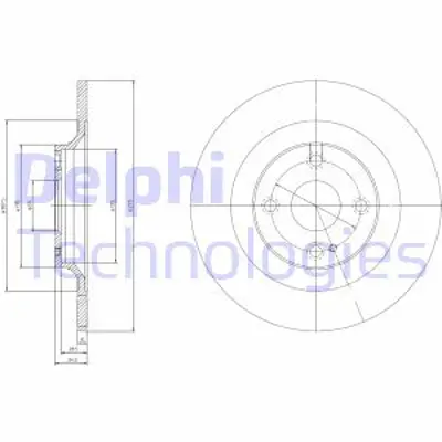 DELPHI BG3967 Fren Dıskı (Cıftlı Paket) Delıksız Arka Mazda Mx 504/1998 > 10/2005 N0YY26251B