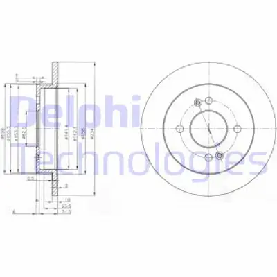 DELPHI BG3981C Arka Fren Aynası I10 2008> Pıcanto 2005> (Çiftli Paket) - Boyali 43251SL0J00 584110X500 S5841107500