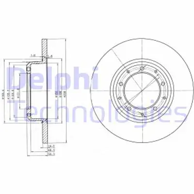 DELPHI BG3982C Fren Dıskı (Cıftlı Paket) Boyalı Delıksız Arka Land Rover Defender 110 Defender 130 04/1993 > LR018026