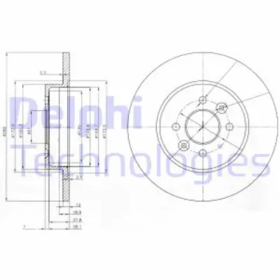 DELPHI BG3992 Arka Fren Aynası Kangoo 1.6 16v 1.9 Dcı (01 07) / (280.50x12x4dl) 8671019318