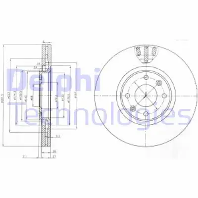 DELPHI BG4002 Fren Dıskı (Cıftlı Paket) Delıksız On  C4  207 3008 307 01/2001 > 9687602180 9809266280