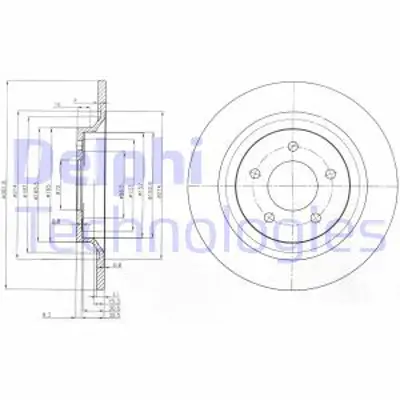 DELPHI BG4026 Fren Dıskı (Cıftlı Paket) Delıksız Arka Mazda 503/2005 > C26Y26251A