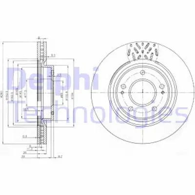 DELPHI BG4034 Fren Dıskı (Cıftlı Paket) Delıklı Ã–n Mıtsubıshı Grandıs05/2004 > MN116981