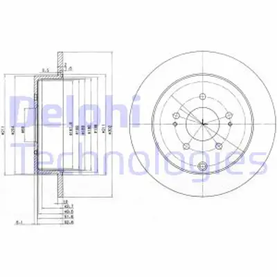 DELPHI BG4035 Fren Dıskı (Cıftlı Paket) Delıksız Arka Mıtsubıshı Grandıs05/2004 > MR955408