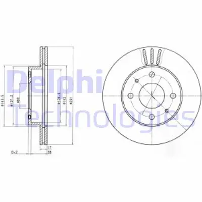 DELPHI BG4047 Fren Dıskı (Cıftlı Paket) Delıksız On Suzukı Carry Supercarry 01/1999 > 5531176A01