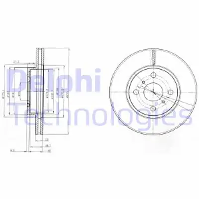 DELPHI BG4053 Fren Dıskı (Cıftlı Paket) Delıklı Ã–n Yarıs08/2005 > 12/2011 4351252120