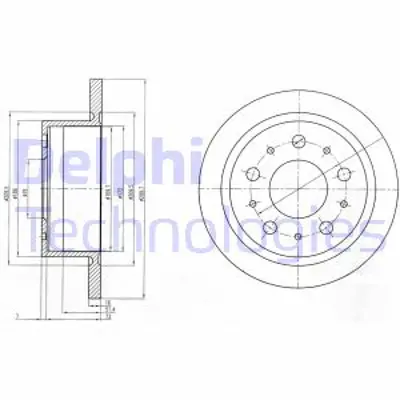 DELPHI BG4062 Arka Fren Aynası Jumper 2,2hdı 100,2,2hdı 120,3,0hdı 160 04 / 06 4hu / 4hv Motor 4249K6 51749555