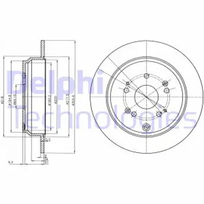 DELPHI BG4064C Fren Dıskı (Cıftlı Paket) Boyalı Delıksız Arka  Cr-V 01/2002 > 04/2012 42510T1GG01