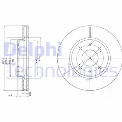 DELPHI BG4068 Fren Dıskı (Cıftlı Paket) Delıklı Ã–n Mıtsubıshı Galant Lancer01/1997 > 04/2005 MR527825