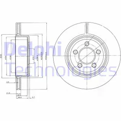 DELPHI BG4073 Fren Aynası Arka K04779209AG