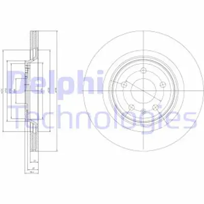 DELPHI BG4078 Fren Aynası Arka 8K0615601C