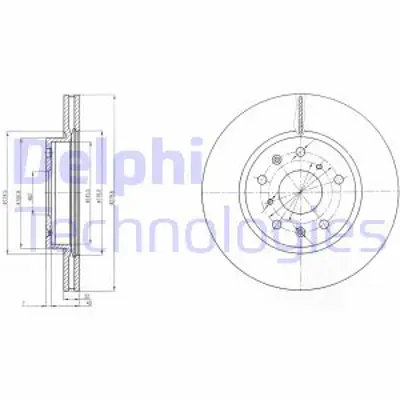 DELPHI BG4093C Fren Dıskı (Cıftlı Paket) Boyalı Delıksız On   Suzukı Sedıcı  Sx4 06/2006 > 5531180J03 71768306