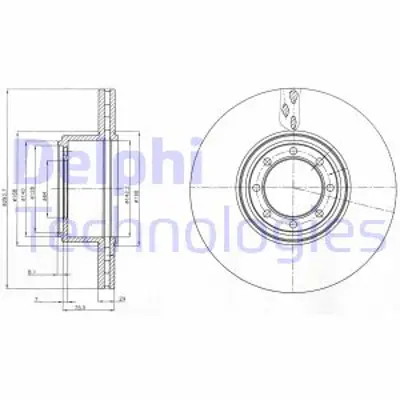 DELPHI BG4102 Arka Fren Dısk Aynası Havalı Daıly Iı 09 / 02> Daıly Iıı 05 / 06> Tasıma Kapasıtesı: 3450 / 3950 Kg 7188210