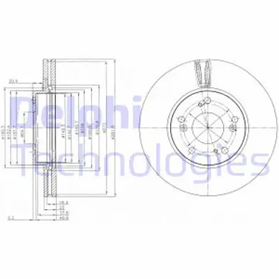 DELPHI BG4119 Fren Dıskı (Cıftlı Paket) Delıklı Ã–n Honda Fr V06/2005 > 45251SJHE10