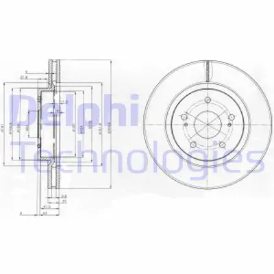 DELPHI BG4131 Fren Dıskı (Cıftlı Paket) Delıksız On Suzukı Grand Vıtara 08/2005 > 5521165J02