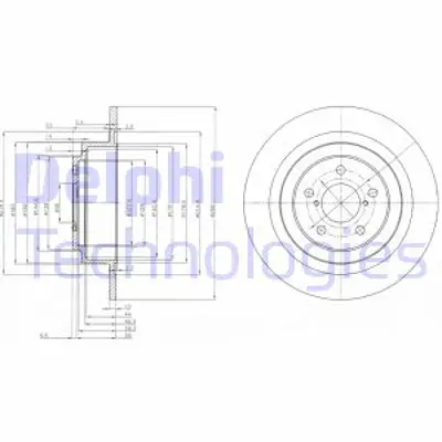 DELPHI BG4154 Fren Dıskı (Cıftlı Paket) Delıksız Arka Subaru Legacy01/1999 > 10/2003 26700AE062