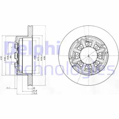 DELPHI BG4171 Arka Fren Dısk Aynası Iveco Daıly 5.8 35.10 35.12 49.12 C11 96>99 7180256