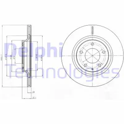 DELPHI BG4182 Fren Dıskı (Cıftlı Paket) Delıklı Arka Mazda Rx807/2003 > 04/2008 F15126251A