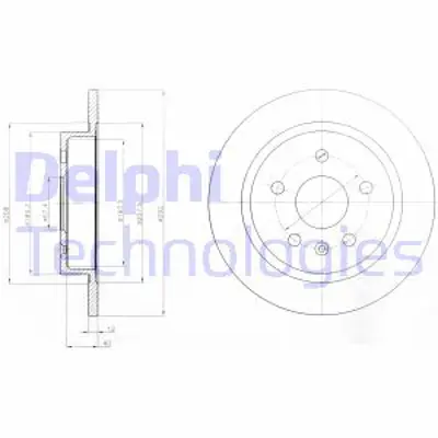 DELPHI BG4188 Arka Fren Dıskı 16 Inch Insıgnıa A 1,4 1,6 1,8 2,0 08 > 13501313 13502198 569127