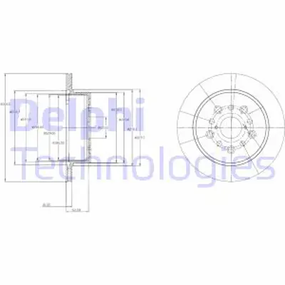 DELPHI BG4216 Fren Dıskı (Cıftlı Paket) Delıklı Arka Ls43007/2000 > 4243150070