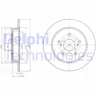 DELPHI BG4222 Arka Fren Dıskı Fıat Sedıcı 09> Suzukı Sx4 09> 5561180J11 71768089