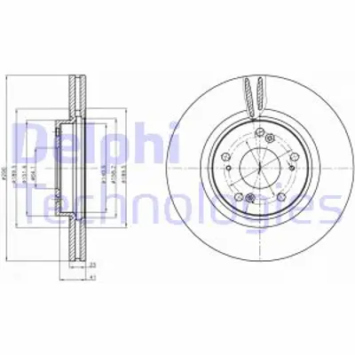 DELPHI BG4224 Fren Dıskı (Cıftlı Paket) Delıksız On  Accord 06/2008 > 45251TL1G01