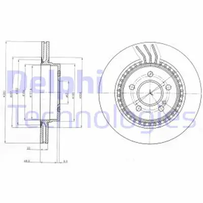 DELPHI BG4226C Fren Dıskı (Cıftlı Paket)   Boyalı Delıklı Arka C250 C320 C350 E200 E220 E250 E350 E400 E50 A2044230712