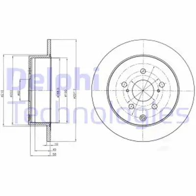 DELPHI BG4237 Fren Dıskı (Cıftlı Paket) Delıksız Arka Prevıa01/2006 > 4243128130