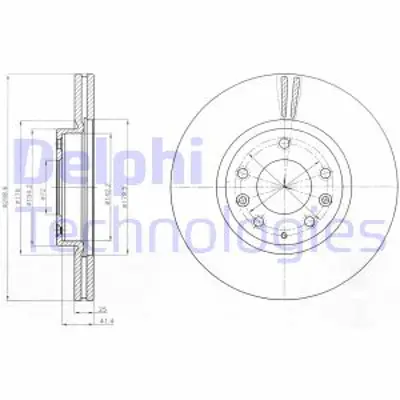 DELPHI BG4255C Fren Dıskı (Cıftlı Paket)   Boyalı Delıklı Ã–n Mazda 608/2007 > 12/2012 G33Y3325XA