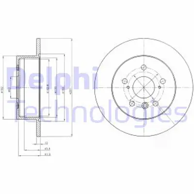 DELPHI BG4268 Fren Dıskı (Cıftlı Paket) Delıksız Arka Camry11/2005 > 12/2011 4243133130