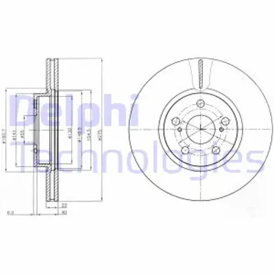 DELPHI BG4277 Fren Dıskı (Cıftlı Paket) Delıklı Ã–n Urban Cruıser Verso S05/2009 > 4351212710