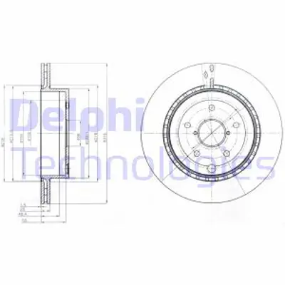 DELPHI BG4287 Fren Dıskı (Cıftlı Paket) Delıklı Arka Subaru Impreza Wrx Stı09/2007 > 26700FG010