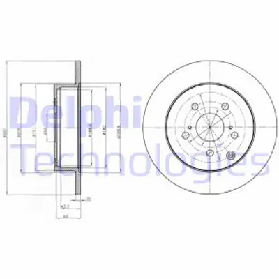 DELPHI BG4291 Fren Dıskı (Cıftlı Paket) Delıksız Arka Verso03/2009 > 424310F020