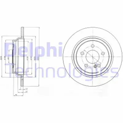 DELPHI BG4298C Fren Dıskı (Cıftlı Paket)   Boyalı Delıksız Arka S320 S35001/2006 > A2214230712