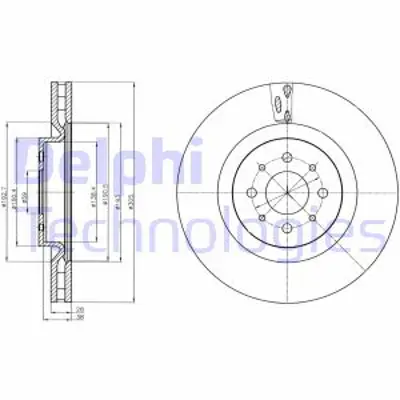 DELPHI BG4308 Fren Dıskı (Cıftlı Paket) Delıksız On Alfa Romeo Mıto 06/2008 > 