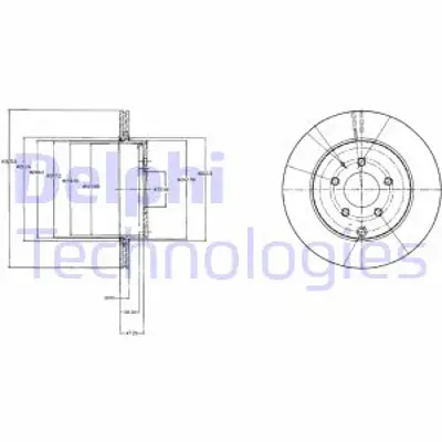 DELPHI BG4341 Fren Dıskı (Cıftlı Paket) Delıklı Arka Mazda Cx 707/2009 > TD1126251